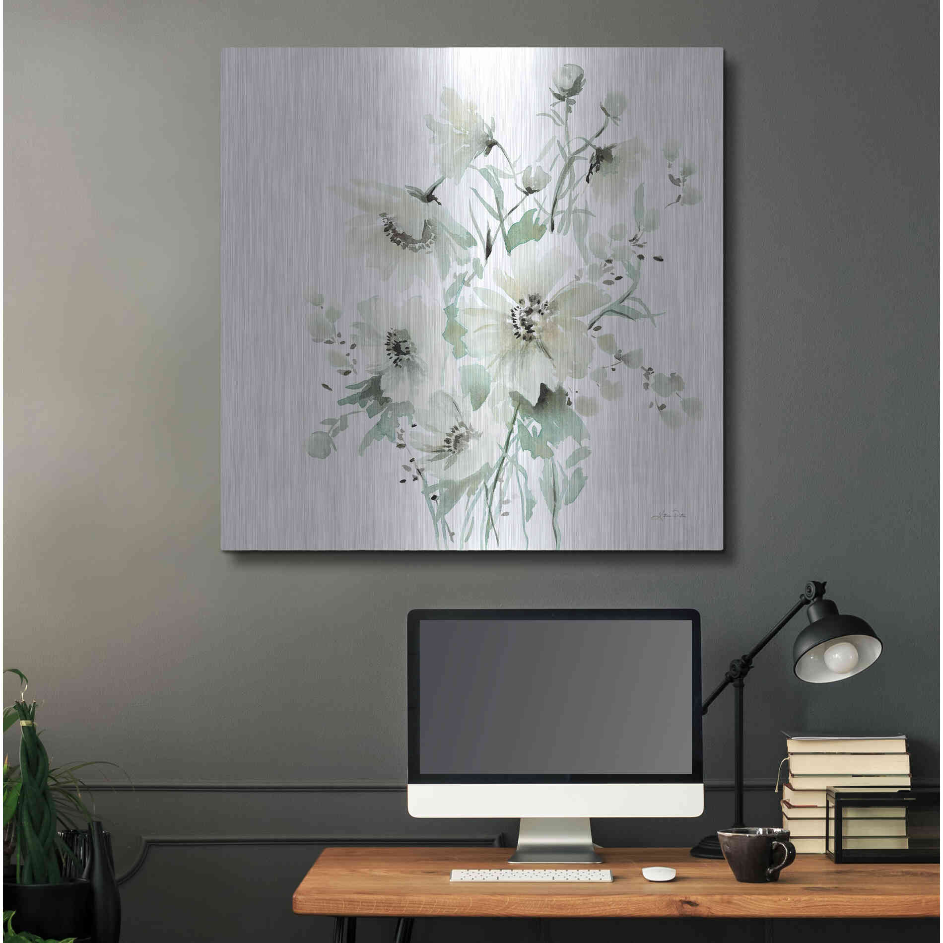 Luxe Metal Art 'Secret Garden Bouquet I' by Katrina Pete, Metal Wall Art,36x36