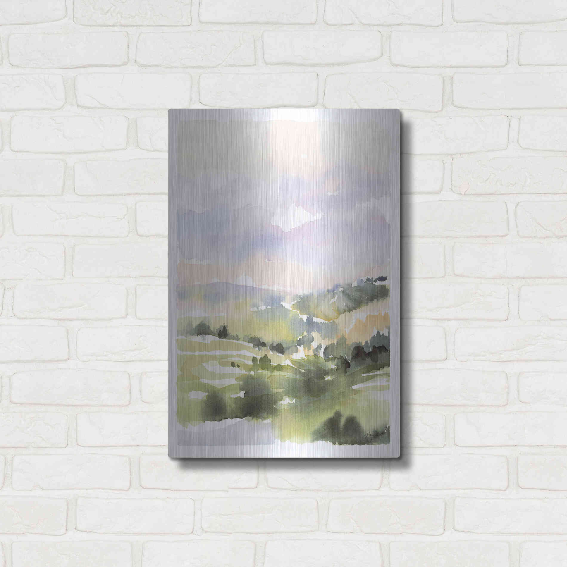 Luxe Metal Art 'Spring Hills I' by Katrina Pete, Metal Wall Art,16x24