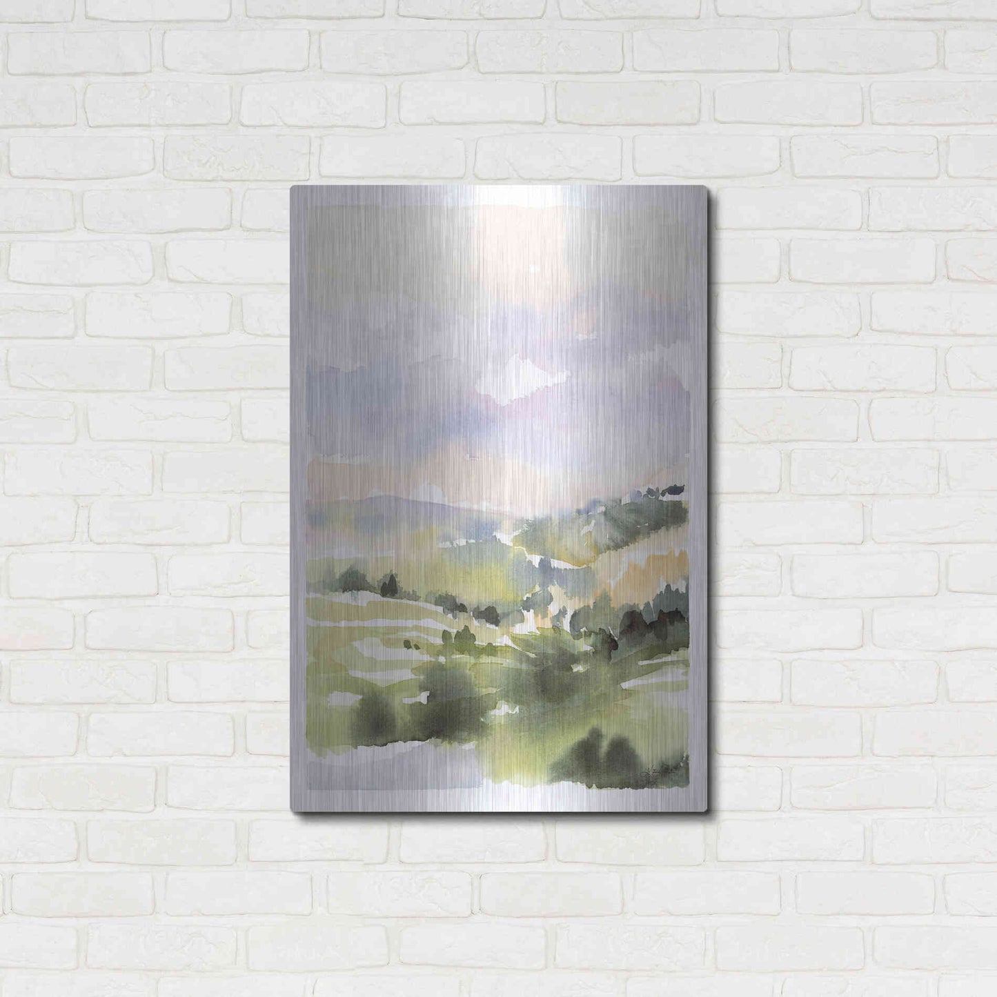 Luxe Metal Art 'Spring Hills I' by Katrina Pete, Metal Wall Art,24x36