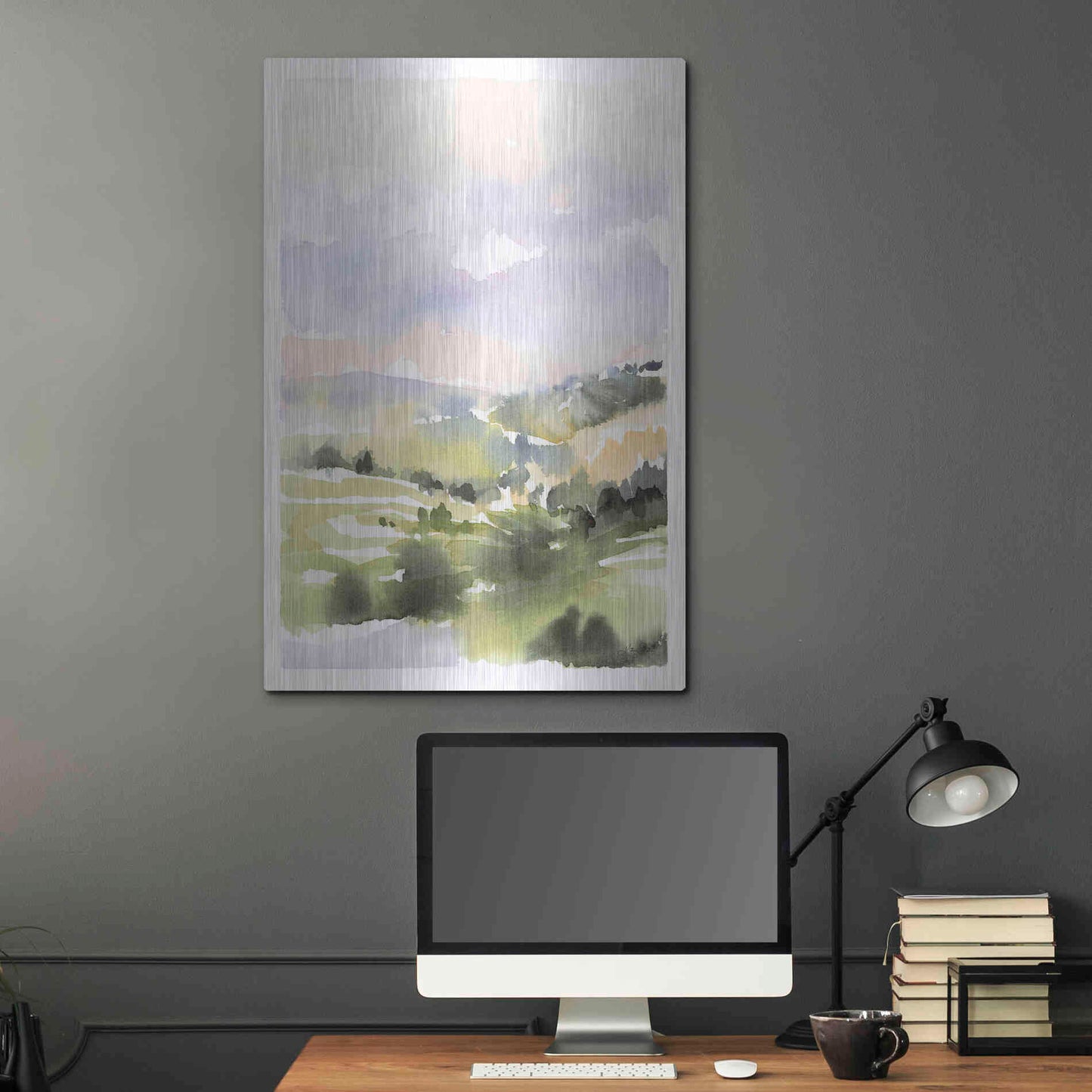 Luxe Metal Art 'Spring Hills I' by Katrina Pete, Metal Wall Art,24x36