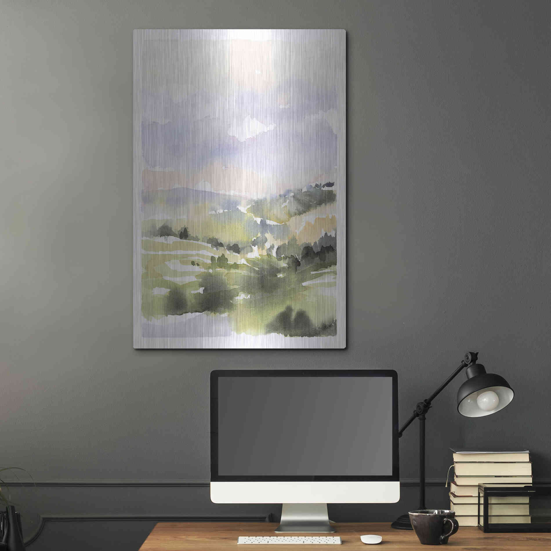 Luxe Metal Art 'Spring Hills I' by Katrina Pete, Metal Wall Art,24x36