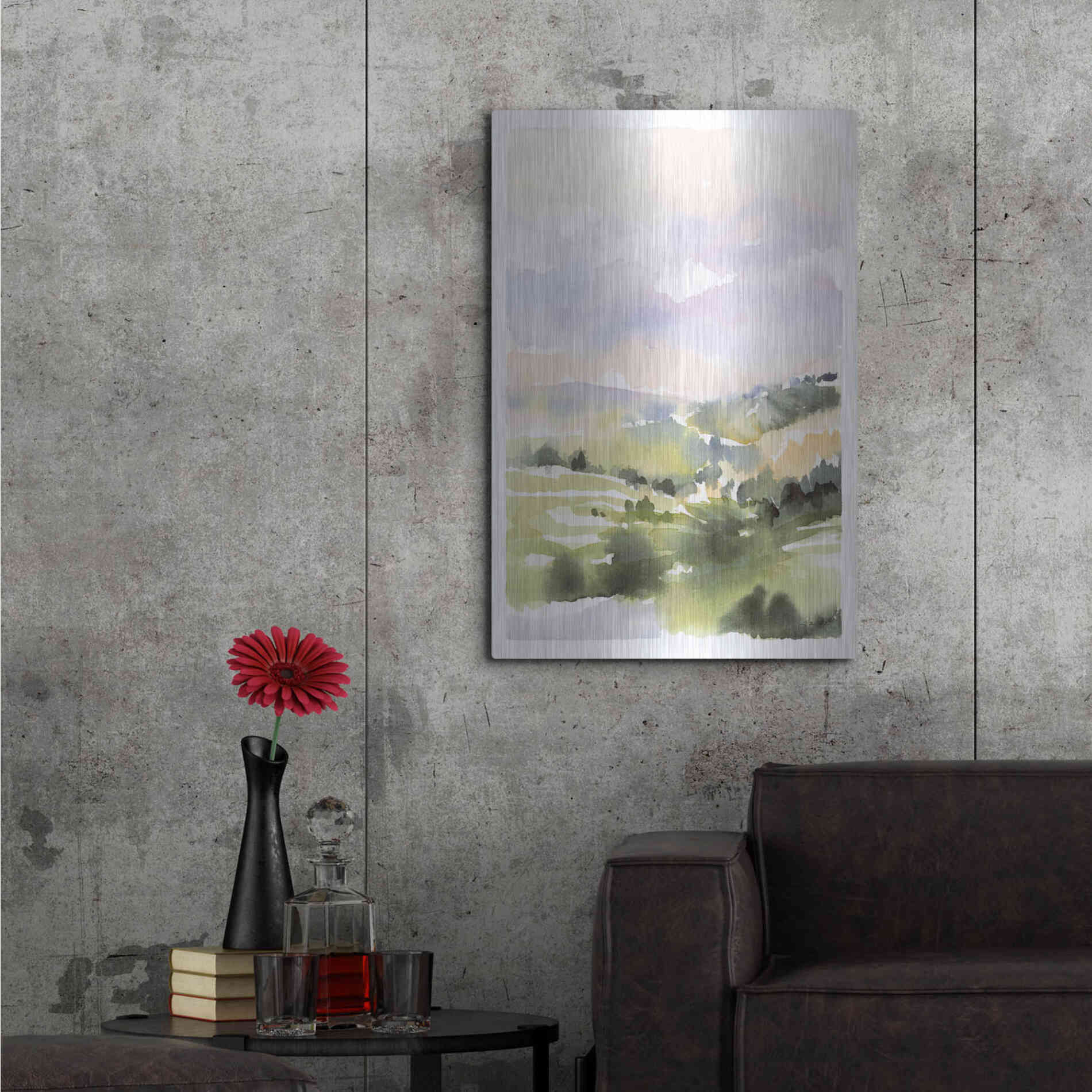 Luxe Metal Art 'Spring Hills I' by Katrina Pete, Metal Wall Art,24x36