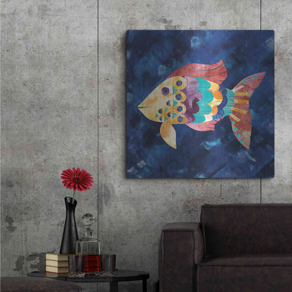 Luxe Metal Art 'Boho Reef VI' by Wild Apple Portfolio, Metal Wall Art,36x36