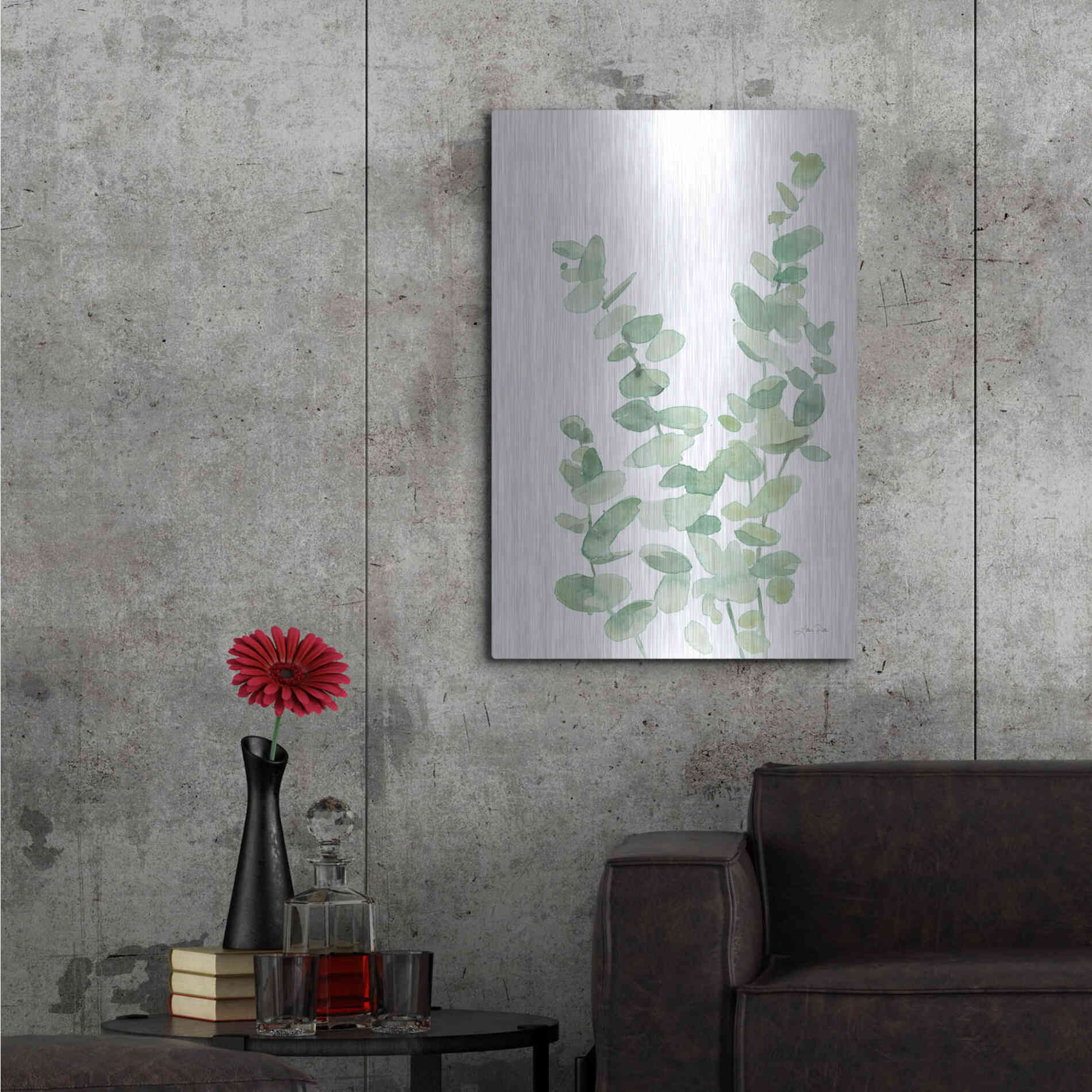 Luxe Metal Art 'Eucalyptus II' by Katrina Pete, Metal Wall Art,24x36