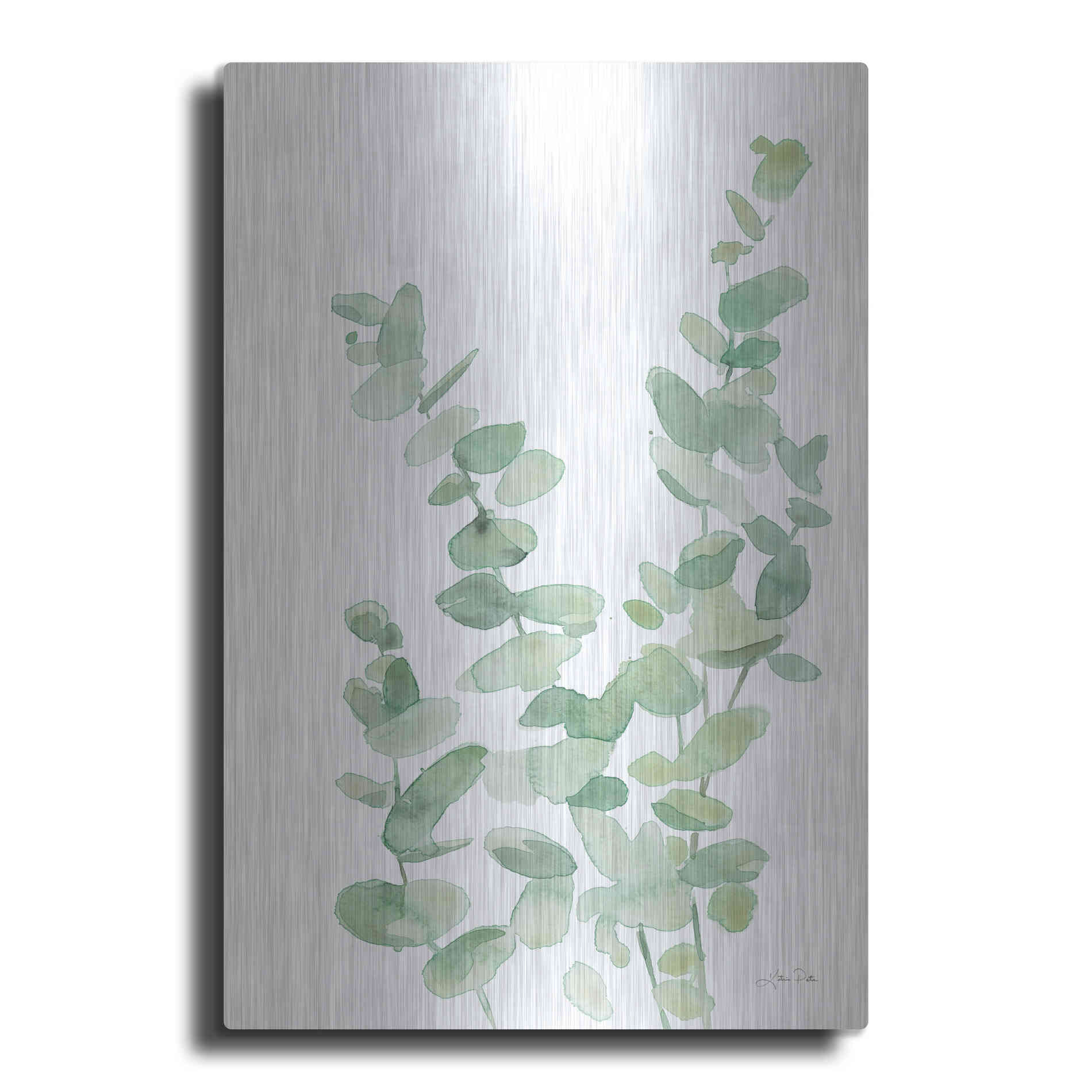 Luxe Metal Art 'Eucalyptus II' by Katrina Pete, Metal Wall Art