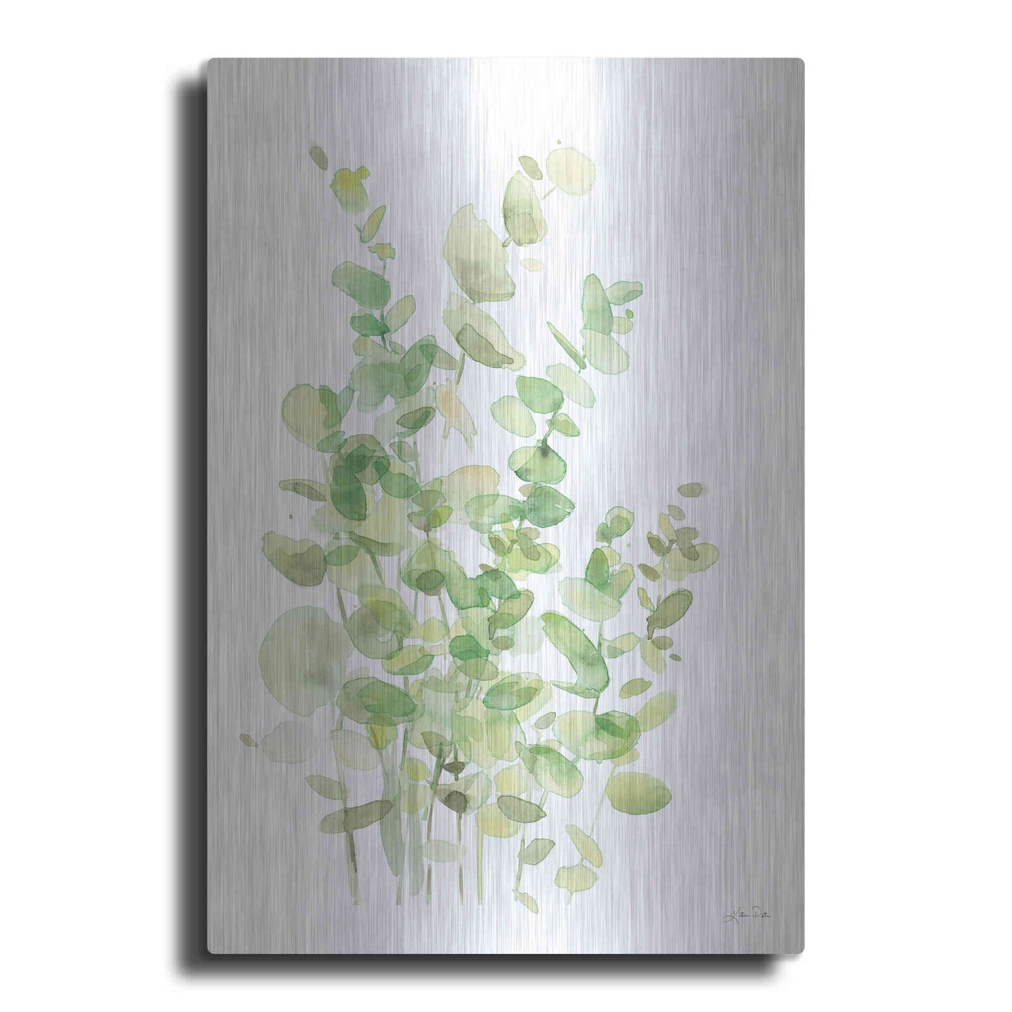 Luxe Metal Art 'Eucalyptus III' by Katrina Pete, Metal Wall Art