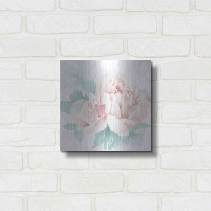 Luxe Metal Art 'Poetic Blooming I Pink' by Katrina Pete, Metal Wall Art,12x12