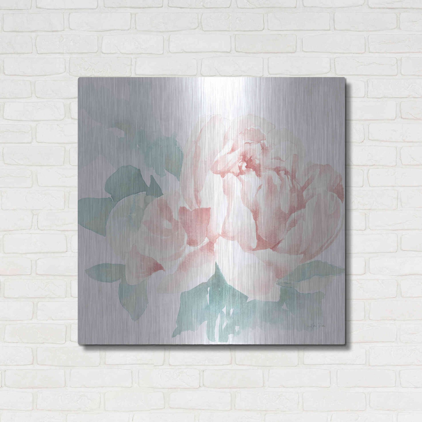 Luxe Metal Art 'Poetic Blooming I Pink' by Katrina Pete, Metal Wall Art,36x36