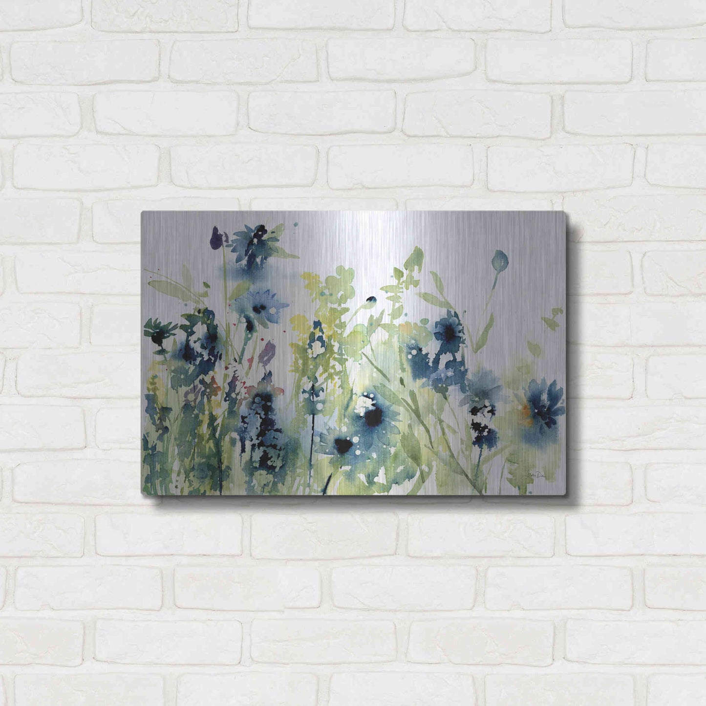 Luxe Metal Art 'Wild Meadow Flowers' by Katrina Pete, Metal Wall Art,24x16