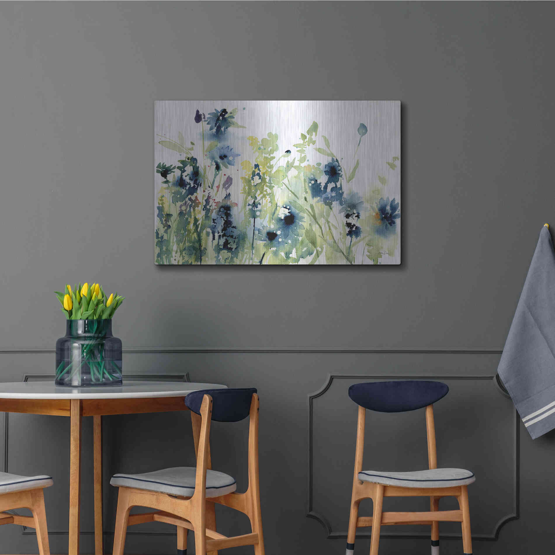 Luxe Metal Art 'Wild Meadow Flowers' by Katrina Pete, Metal Wall Art,36x24