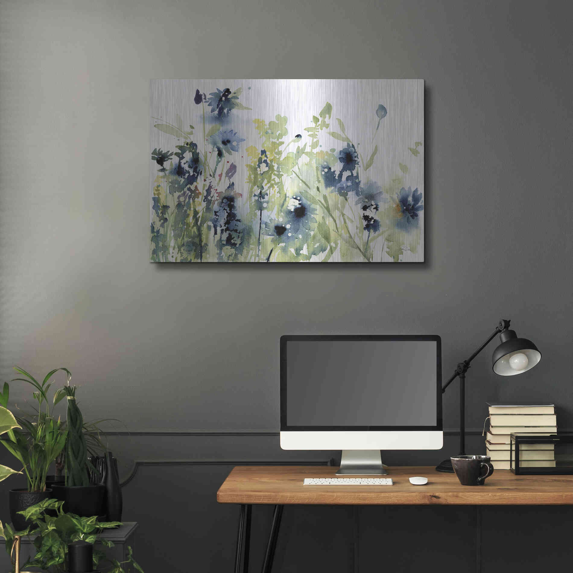 Luxe Metal Art 'Wild Meadow Flowers' by Katrina Pete, Metal Wall Art,36x24