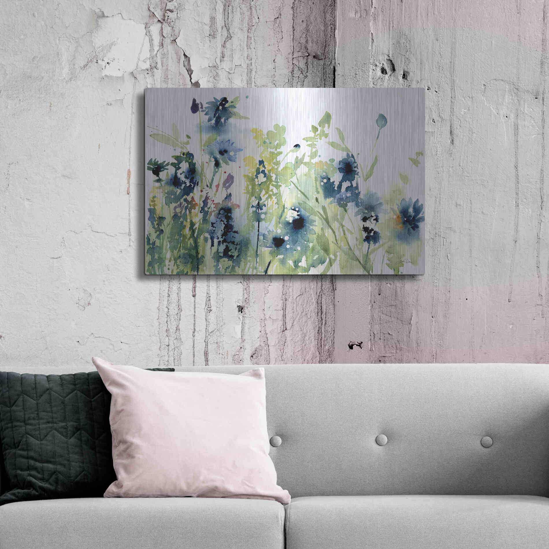 Luxe Metal Art 'Wild Meadow Flowers' by Katrina Pete, Metal Wall Art,36x24