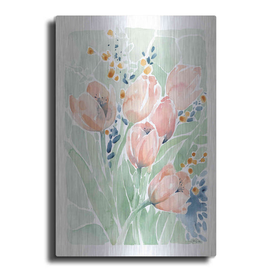 Luxe Metal Art 'Tulip Spray' by Katrina Pete, Metal Wall Art