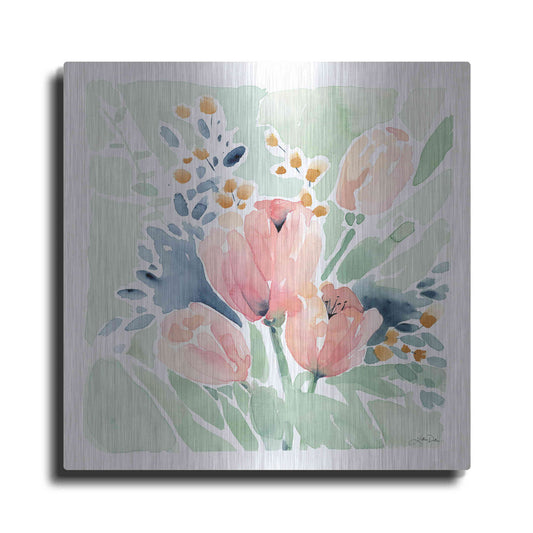 Luxe Metal Art 'Tulip Bower' by Katrina Pete, Metal Wall Art