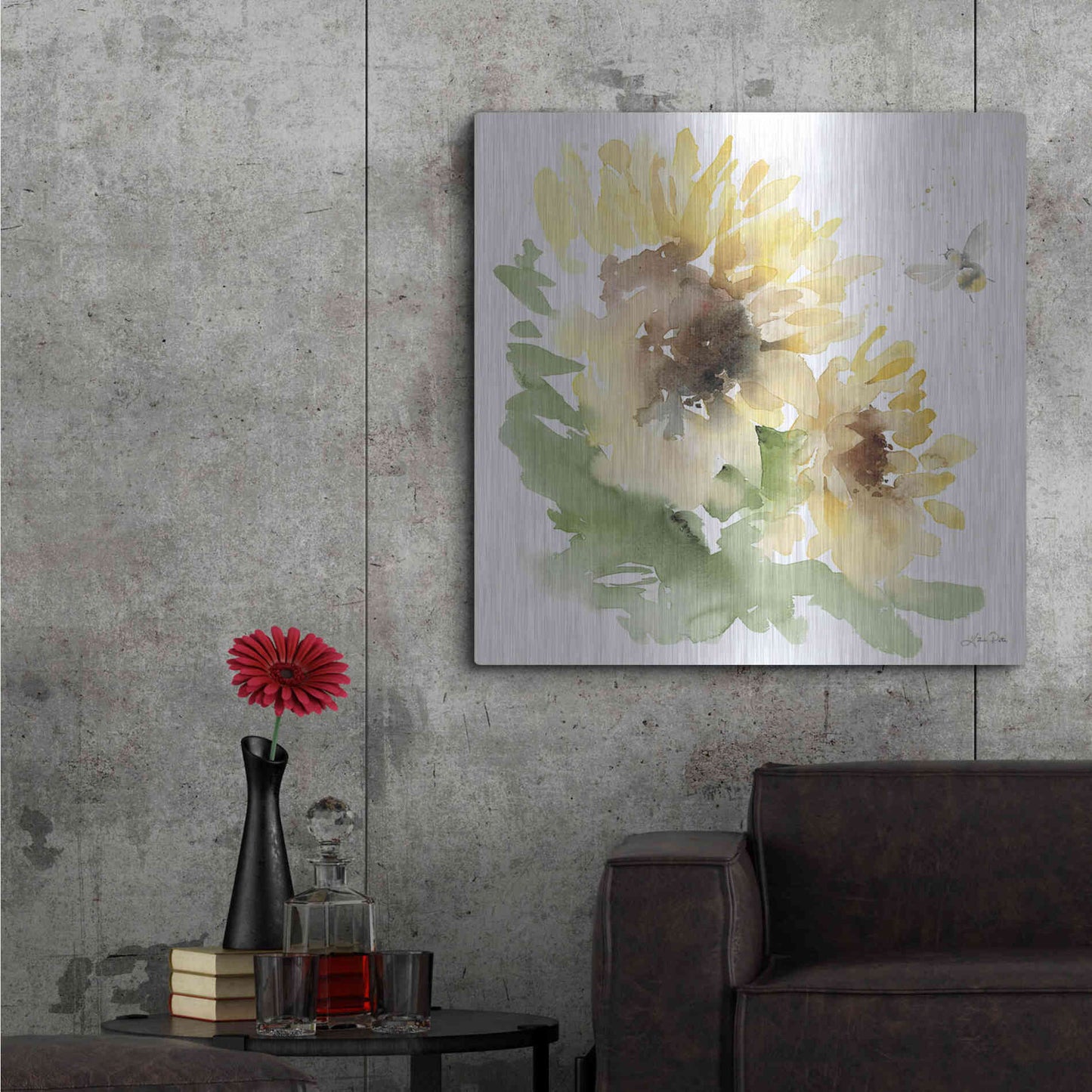 Luxe Metal Art 'Sunflower Meadow II' by Katrina Pete, Metal Wall Art,36x36