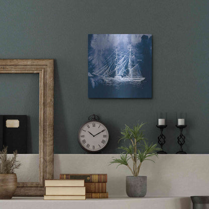 Luxe Metal Art 'Sailing Ships IV' by Wild Apple Portfolio, Metal Wall Art,12x12