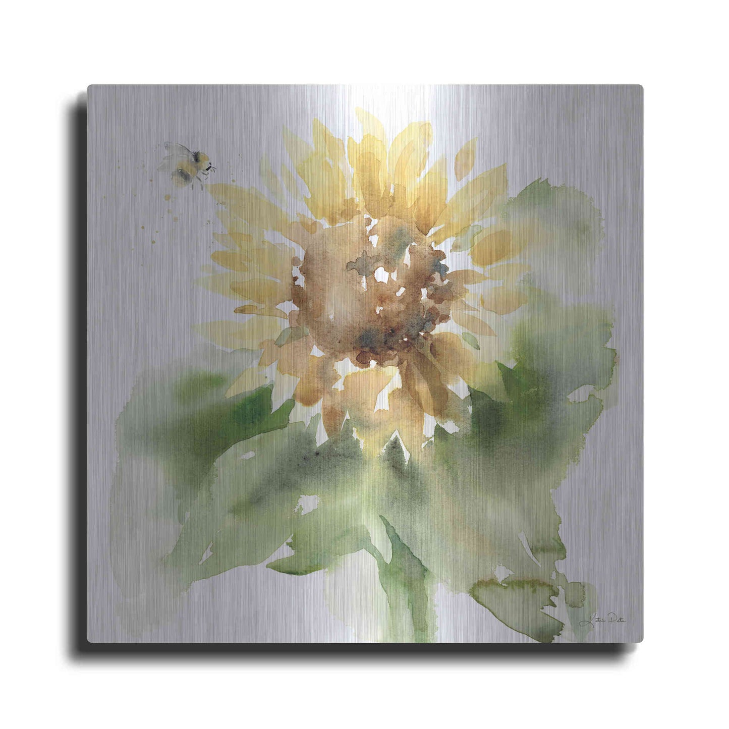 Luxe Metal Art 'Sunflower Meadow III' by Katrina Pete, Metal Wall Art