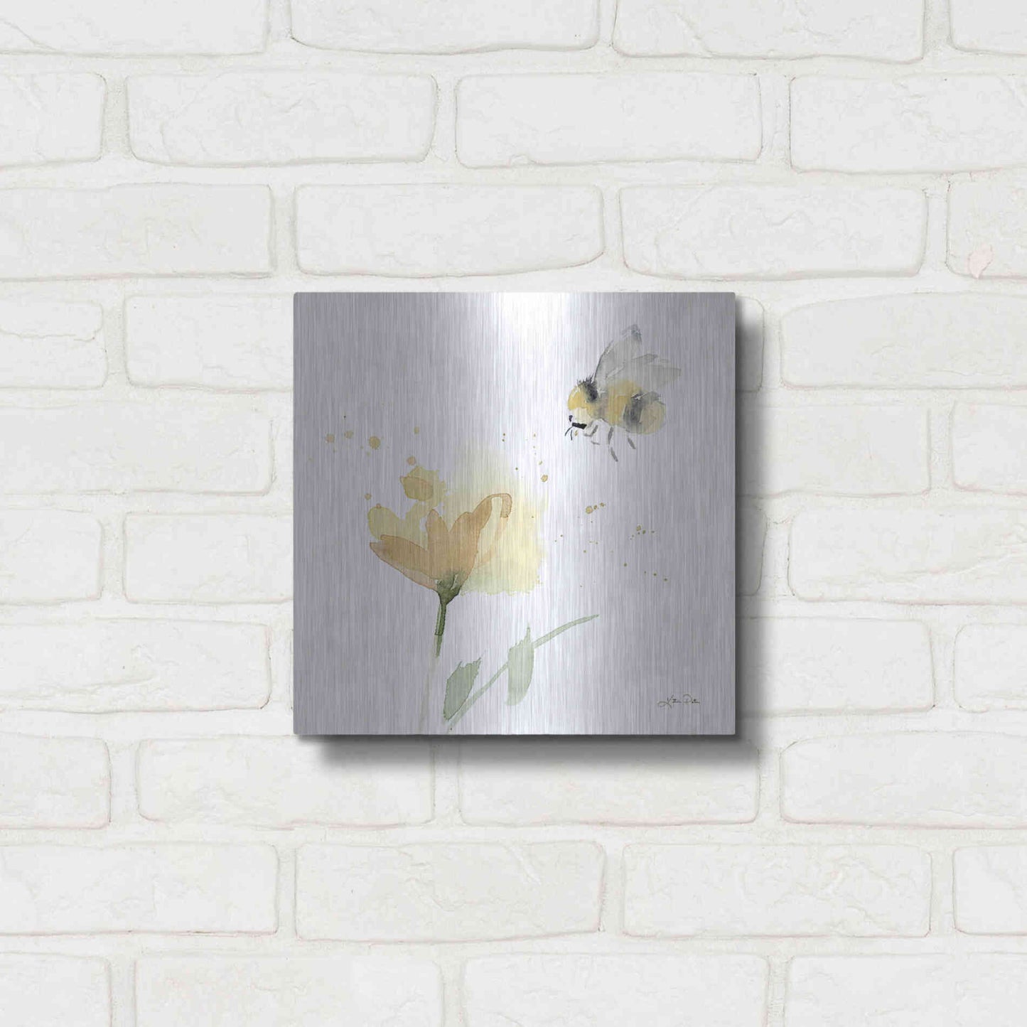 Luxe Metal Art 'Sunflower Meadow V' by Katrina Pete, Metal Wall Art,12x12