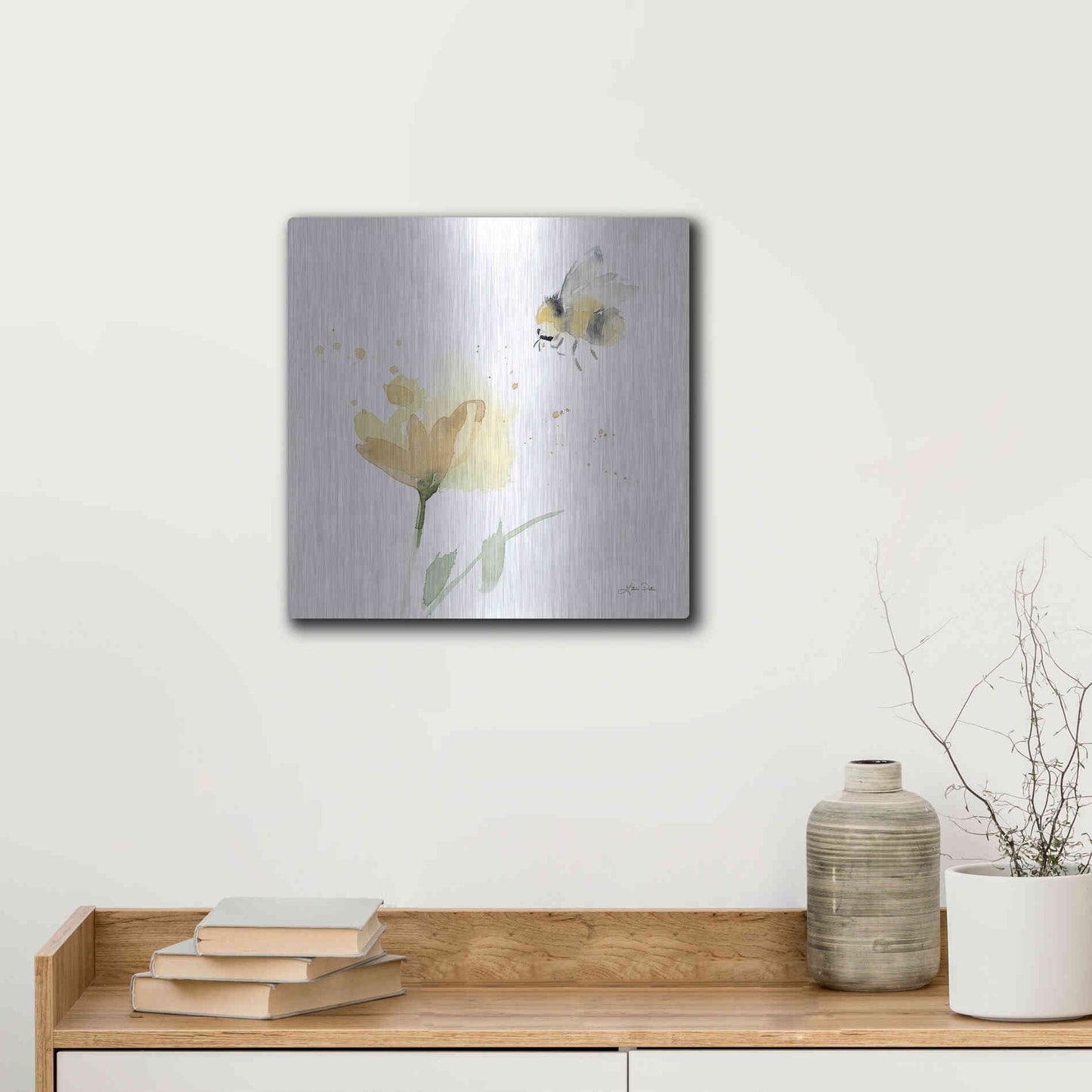 Luxe Metal Art 'Sunflower Meadow V' by Katrina Pete, Metal Wall Art,12x12