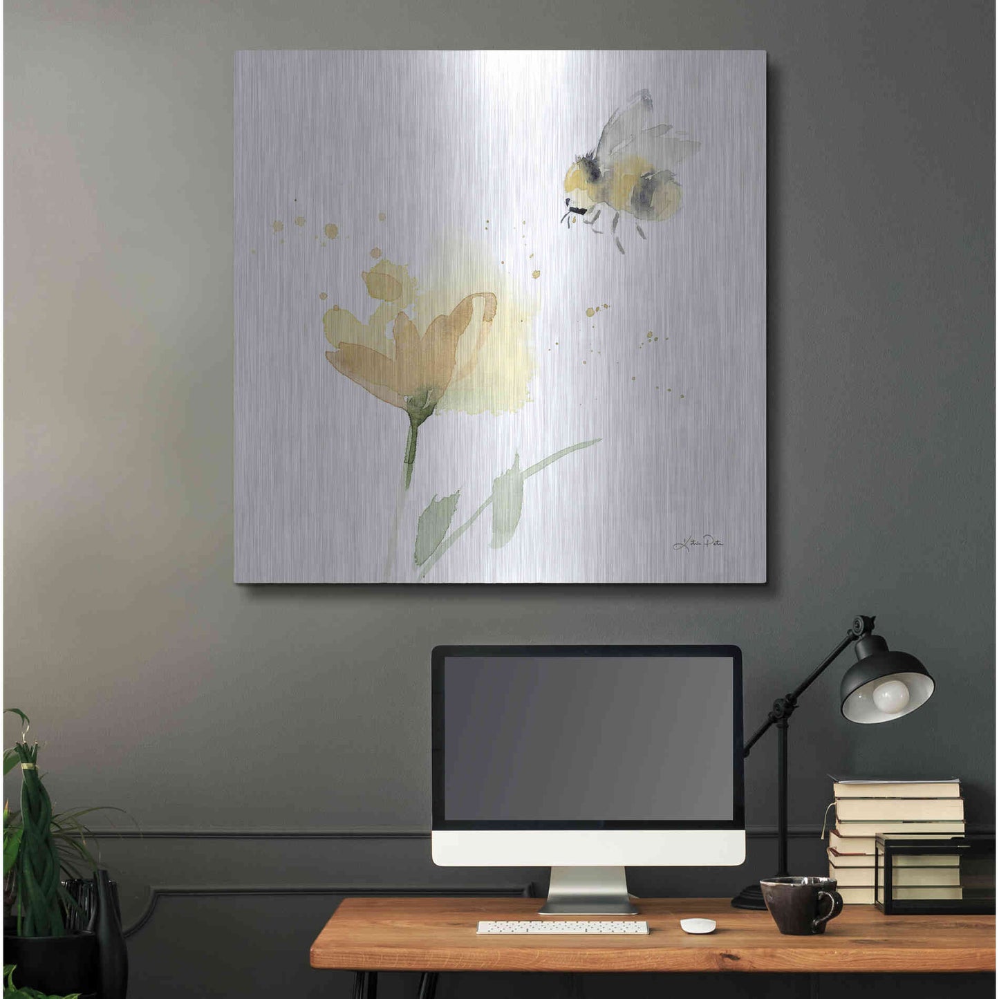 Luxe Metal Art 'Sunflower Meadow V' by Katrina Pete, Metal Wall Art,36x36