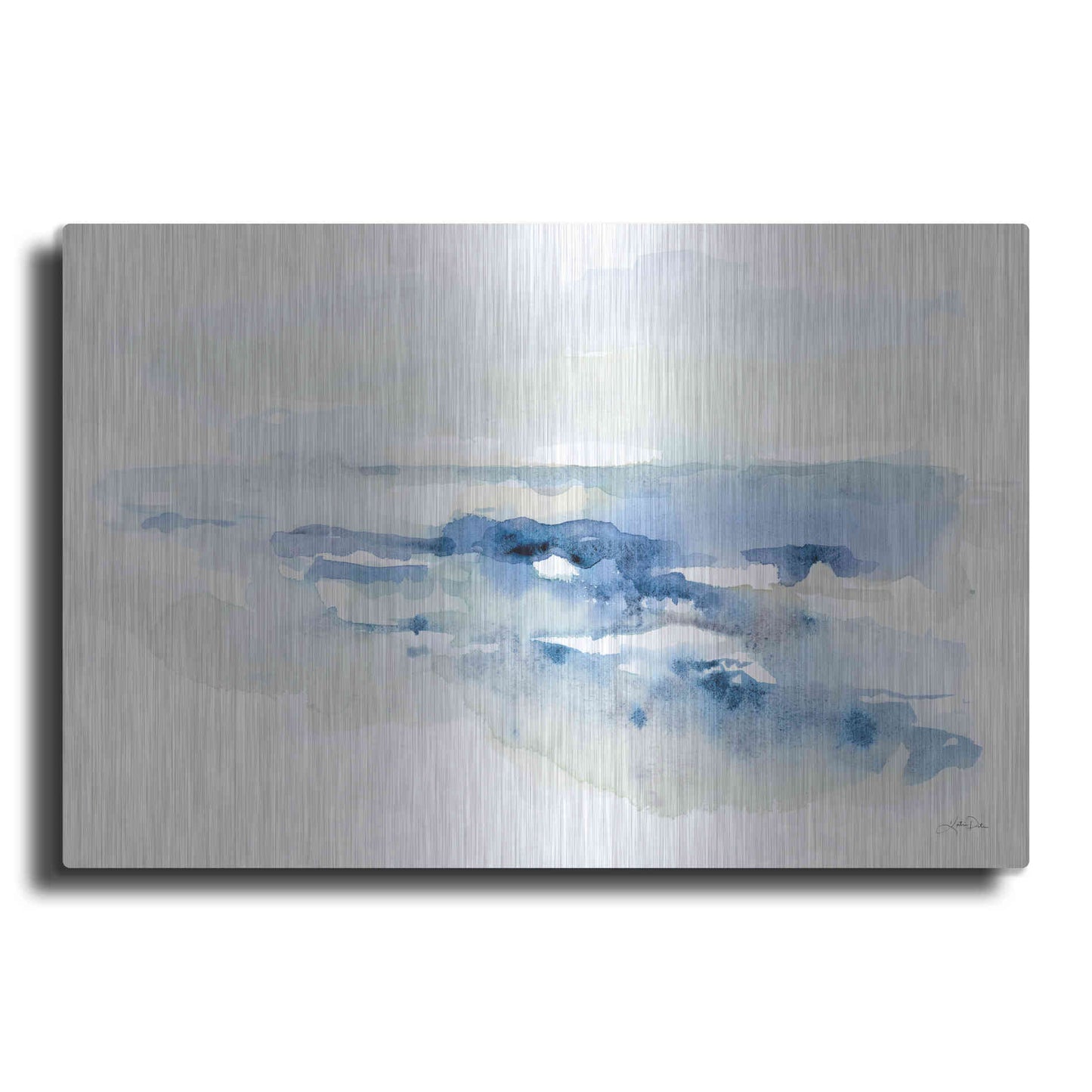 Luxe Metal Art 'Shoreline Blues II' by Katrina Pete, Metal Wall Art