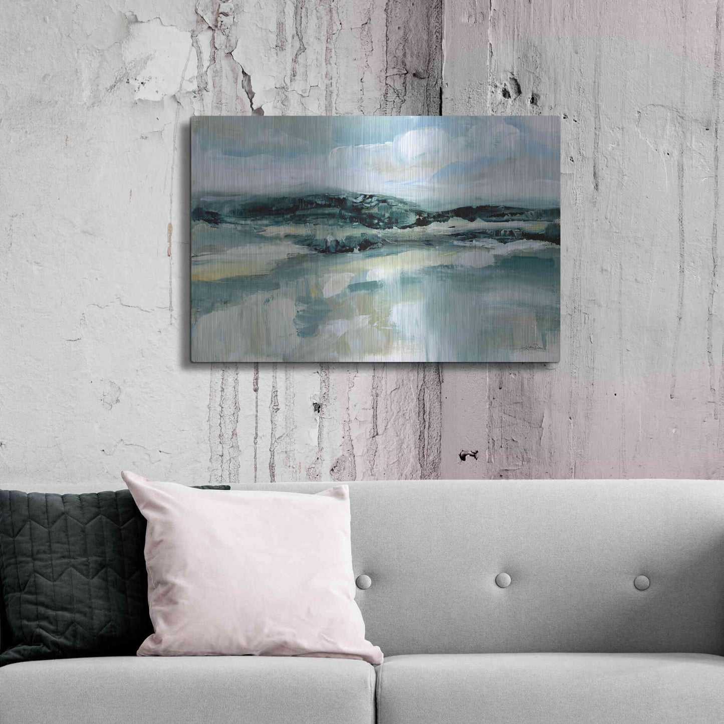 Luxe Metal Art 'Clouds at Hilltop' by Katrina Pete, Metal Wall Art,36x24