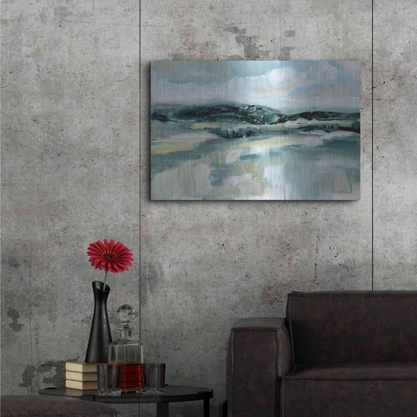 Luxe Metal Art 'Clouds at Hilltop' by Katrina Pete, Metal Wall Art,36x24