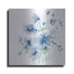 Luxe Metal Art 'Secret Garden Bouquet I Blue Light' by Katrina Pete, Metal Wall Art