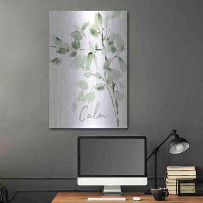 Luxe Metal Art 'Cascading Branches II Calm' by Katrina Pete, Metal Wall Art,24x36