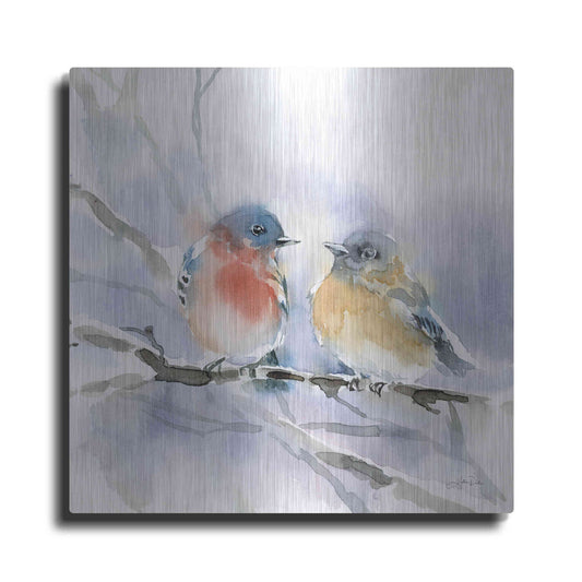 Luxe Metal Art 'Bluebird Pair' by Katrina Pete, Metal Wall Art