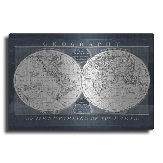 Luxe Metal Art 'Old World Globe' by Wild Apple Portfolio, Metal Wall Art