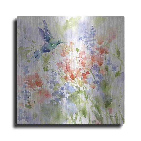 Luxe Metal Art 'Hummingbird Meadow' by Katrina Pete, Metal Wall Art