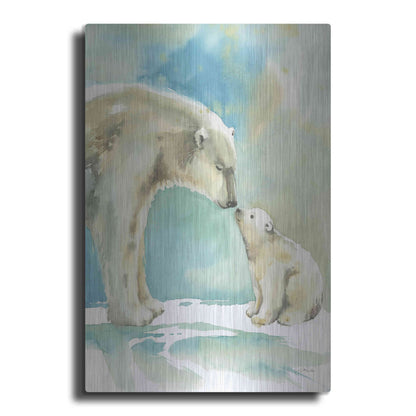 Luxe Metal Art 'Polar Bear Love' by Katrina Pete, Metal Wall Art