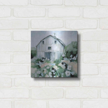 Luxe Metal Art 'Summer Barn' by Katrina Pete, Metal Wall Art,12x12