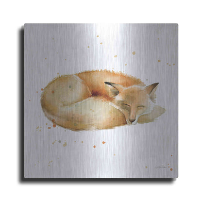 Luxe Metal Art 'Sleeping Fox' by Katrina Pete, Metal Wall Art