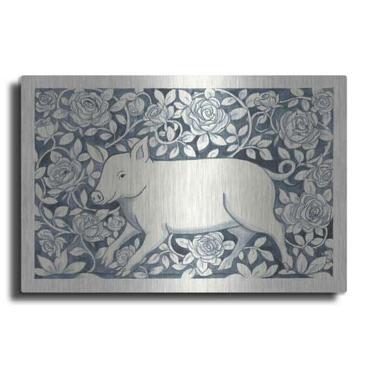 Luxe Metal Art 'Farm Life IV' by Miranda Thomas, Metal Wall Art