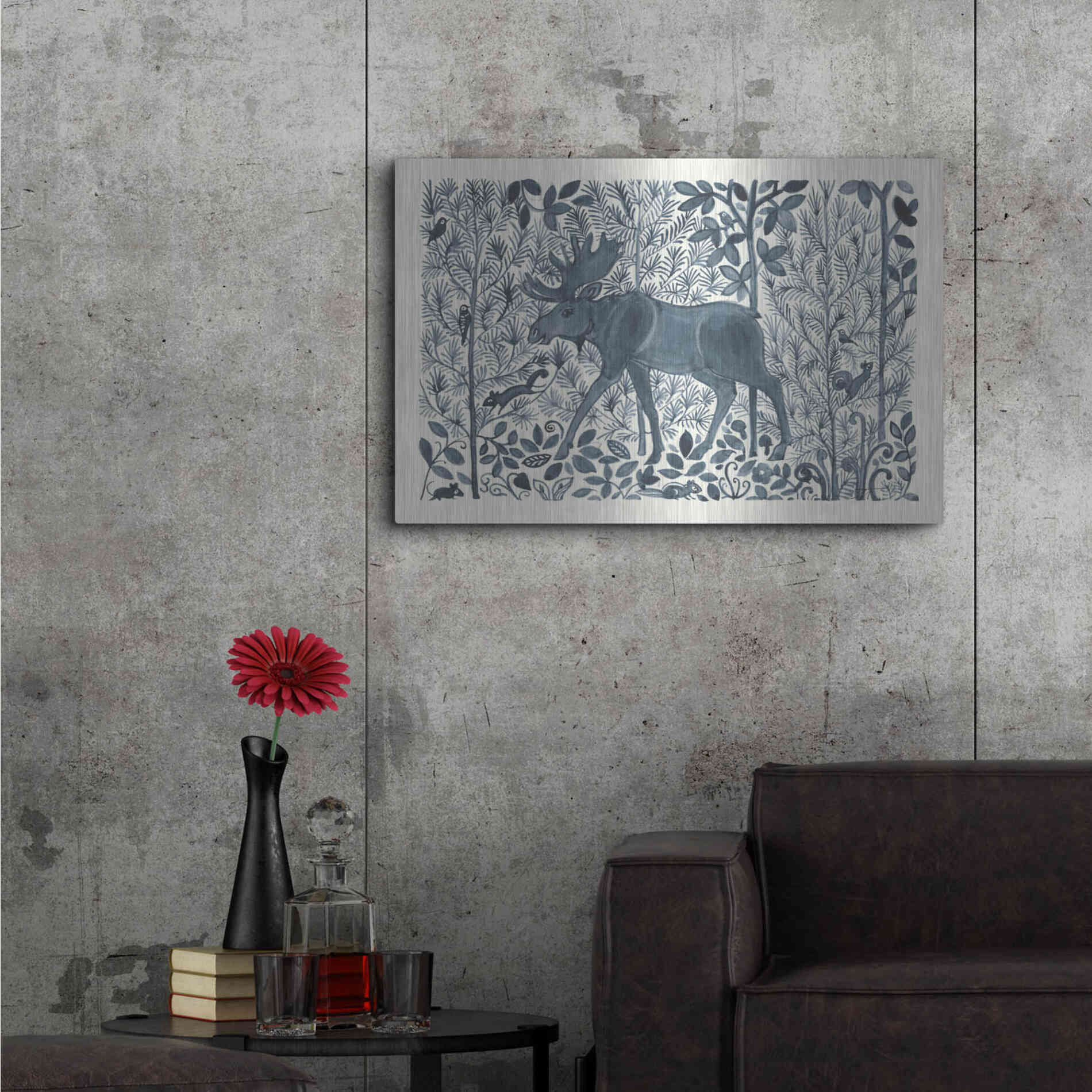 Luxe Metal Art 'Forest Life VI' by Miranda Thomas, Metal Wall Art,36x24