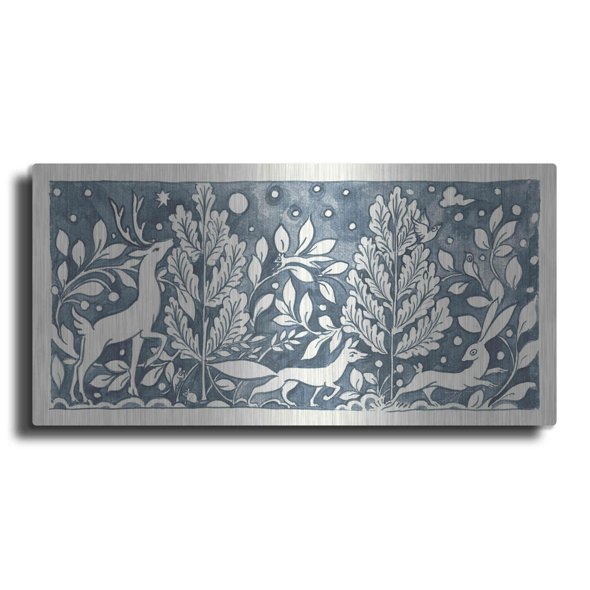 Luxe Metal Art 'Forest Life IX' by Miranda Thomas, Metal Wall Art