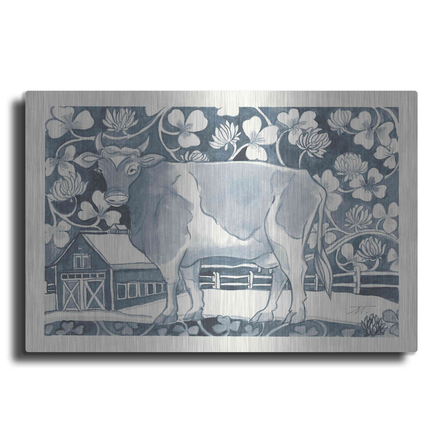 Luxe Metal Art 'Farm Life II v2' by Miranda Thomas, Metal Wall Art