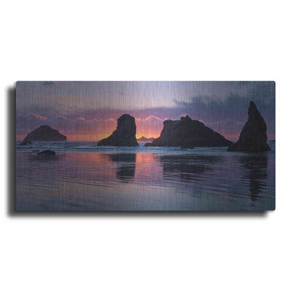 Luxe Metal Art 'Bandon Beach Tsunami' by Jesse Estes, Metal Wall Art