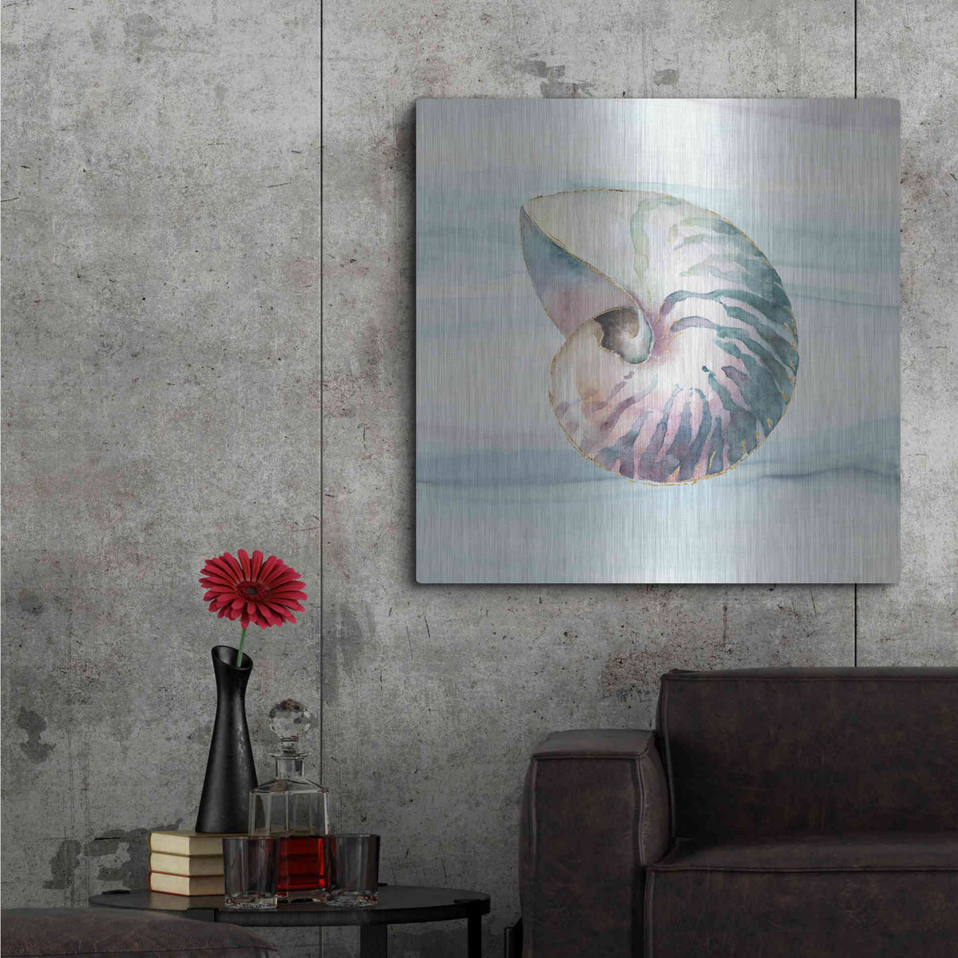 Luxe Metal Art 'Ocean Dream V' by Lisa Audit, Metal Wall Art,,36x36