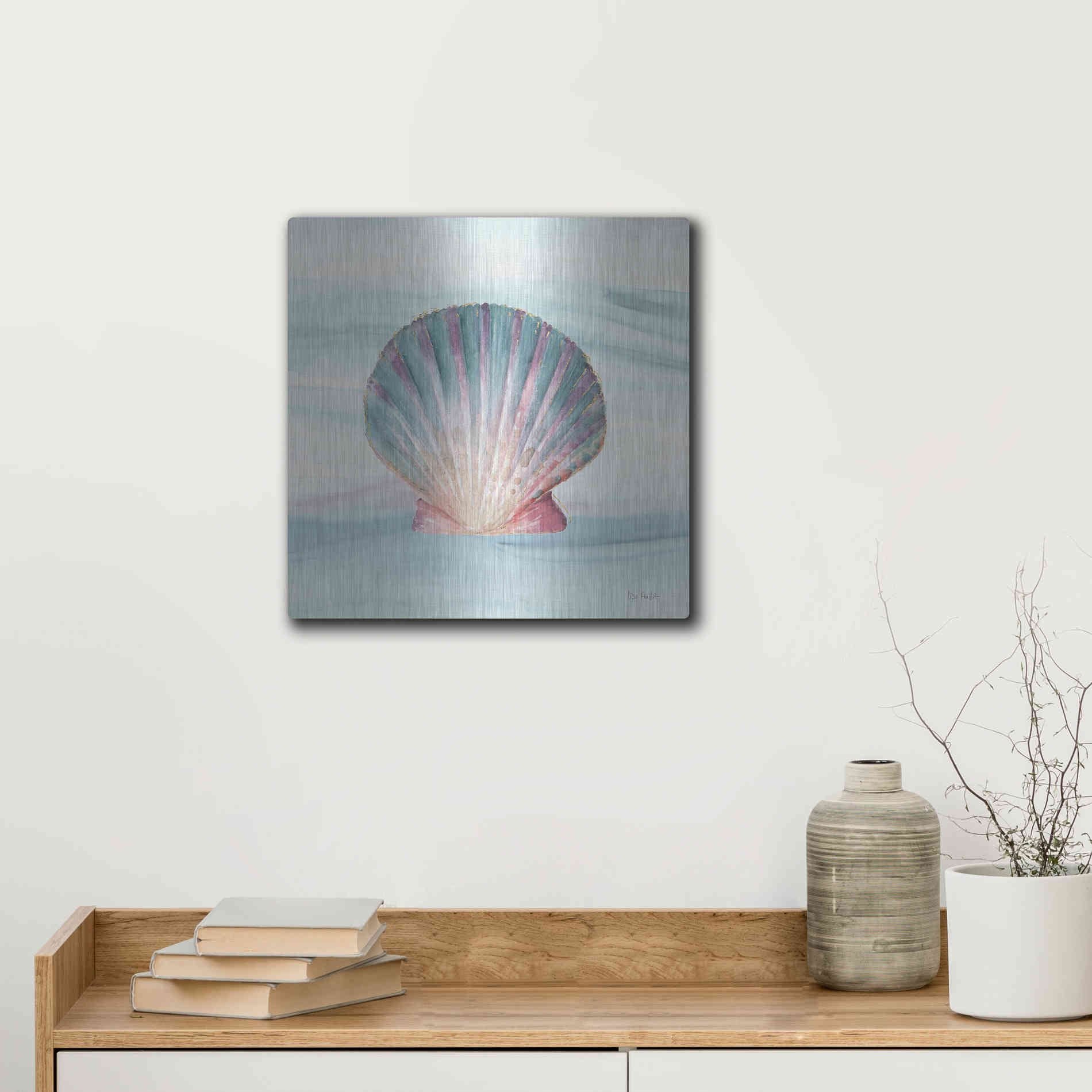 Luxe Metal Art 'Ocean Dream VI' by Lisa Audit, Metal Wall Art,,12x12