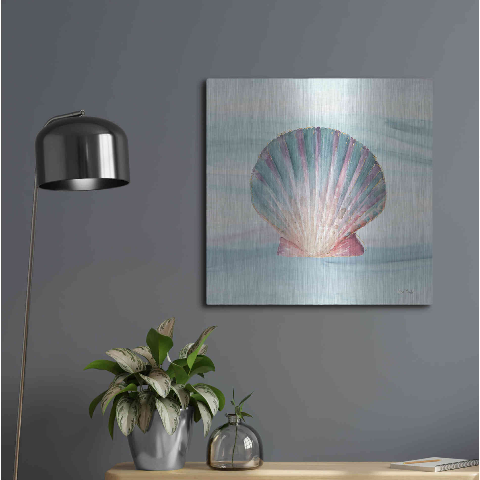 Luxe Metal Art 'Ocean Dream VI' by Lisa Audit, Metal Wall Art,,24x24