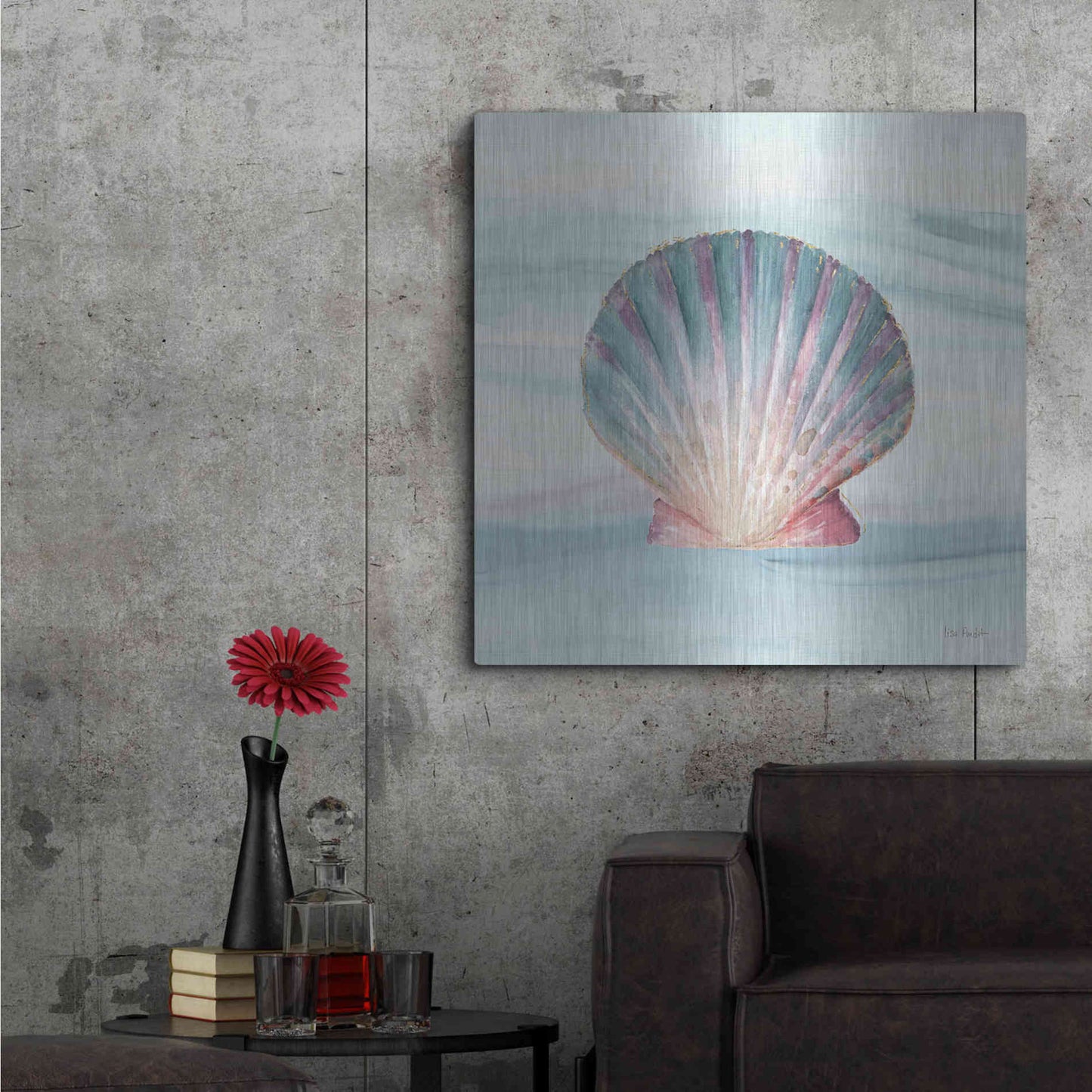 Luxe Metal Art 'Ocean Dream VI' by Lisa Audit, Metal Wall Art,,36x36