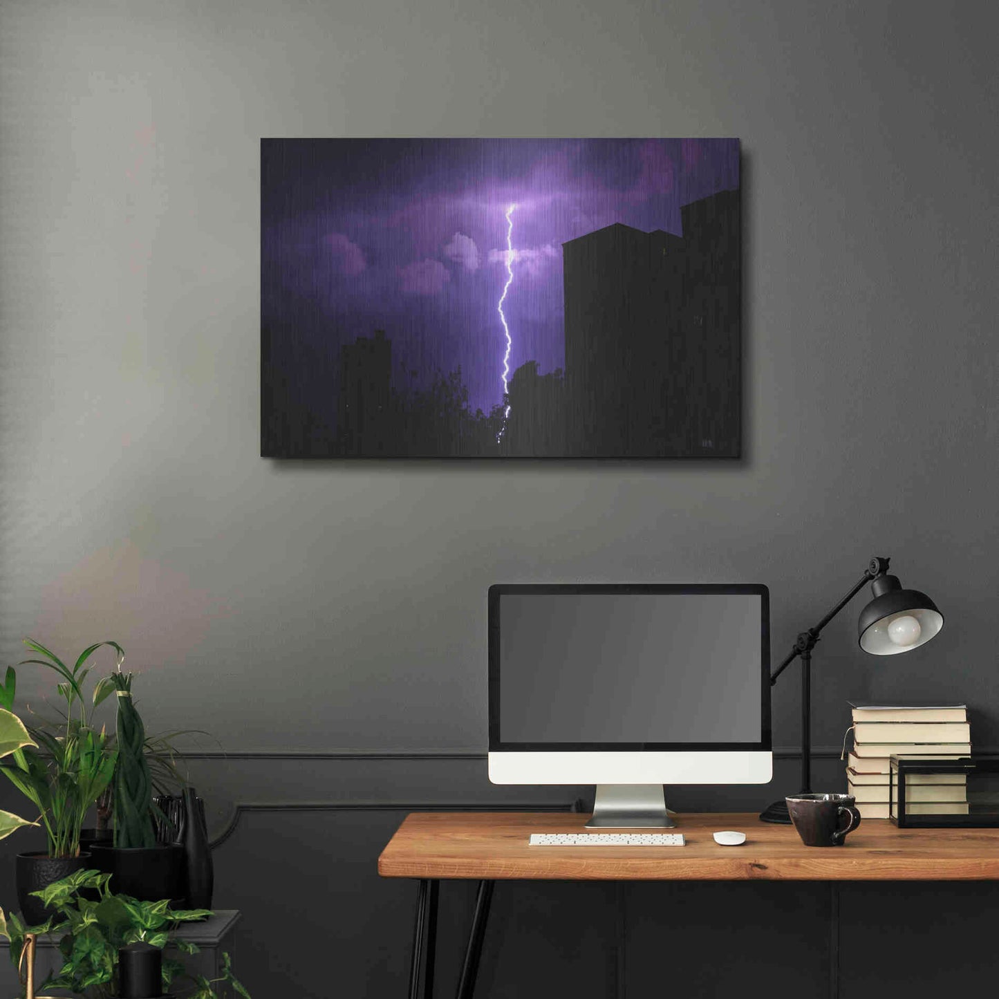 Luxe Metal Art 'Wisteria Sky' by Unknown Artist, Metal Wall Art,36x24