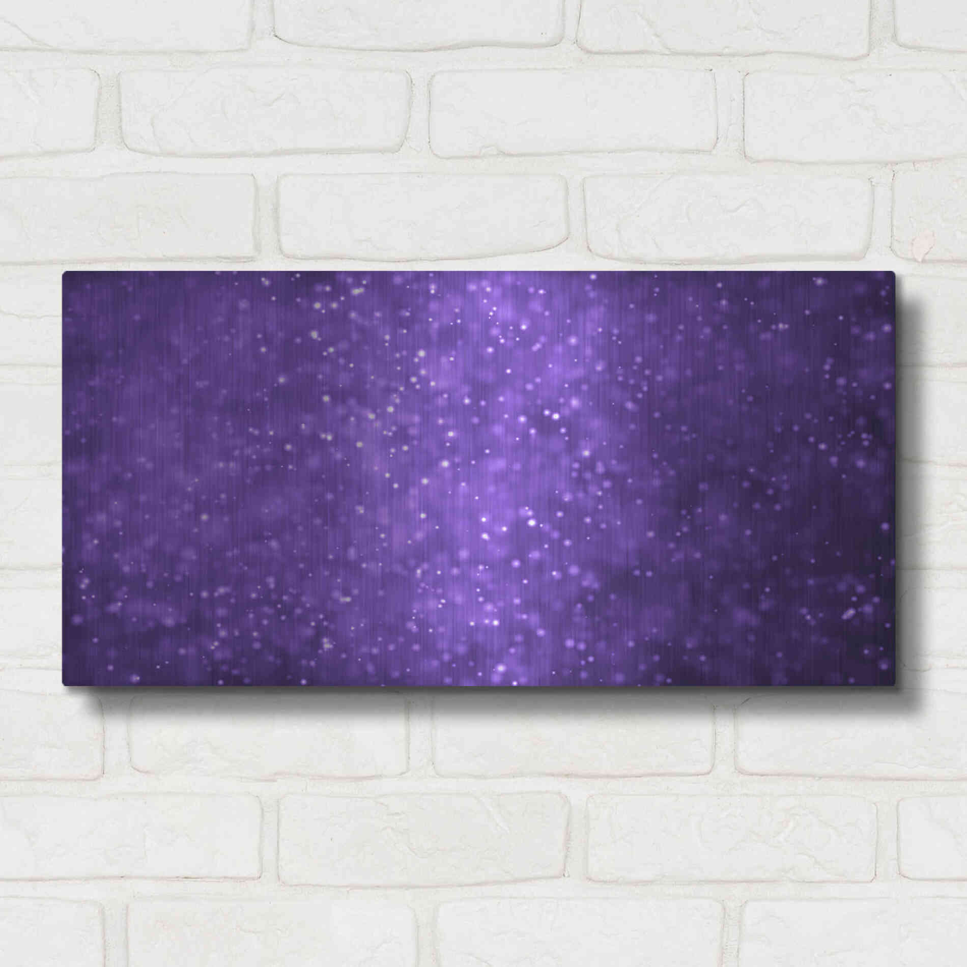 Luxe Metal Art 'Grape Soda' by Unknown Artist, Metal Wall Art,24x12