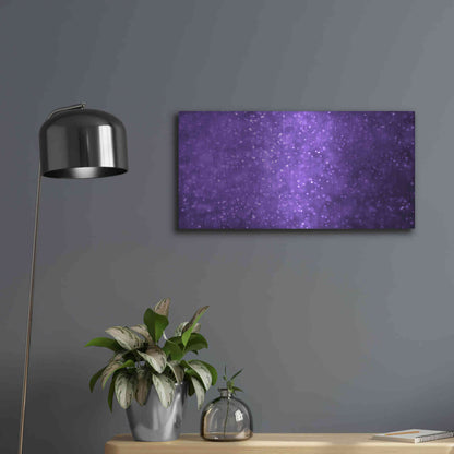 Luxe Metal Art 'Grape Soda' by Unknown Artist, Metal Wall Art,24x12