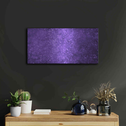 Luxe Metal Art 'Grape Soda' by Unknown Artist, Metal Wall Art,24x12