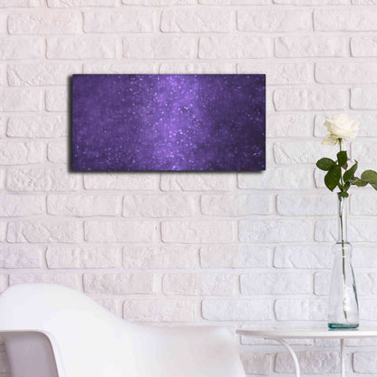 Luxe Metal Art 'Grape Soda' by Unknown Artist, Metal Wall Art,24x12