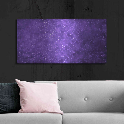 Luxe Metal Art 'Grape Soda' by Unknown Artist, Metal Wall Art,48x24